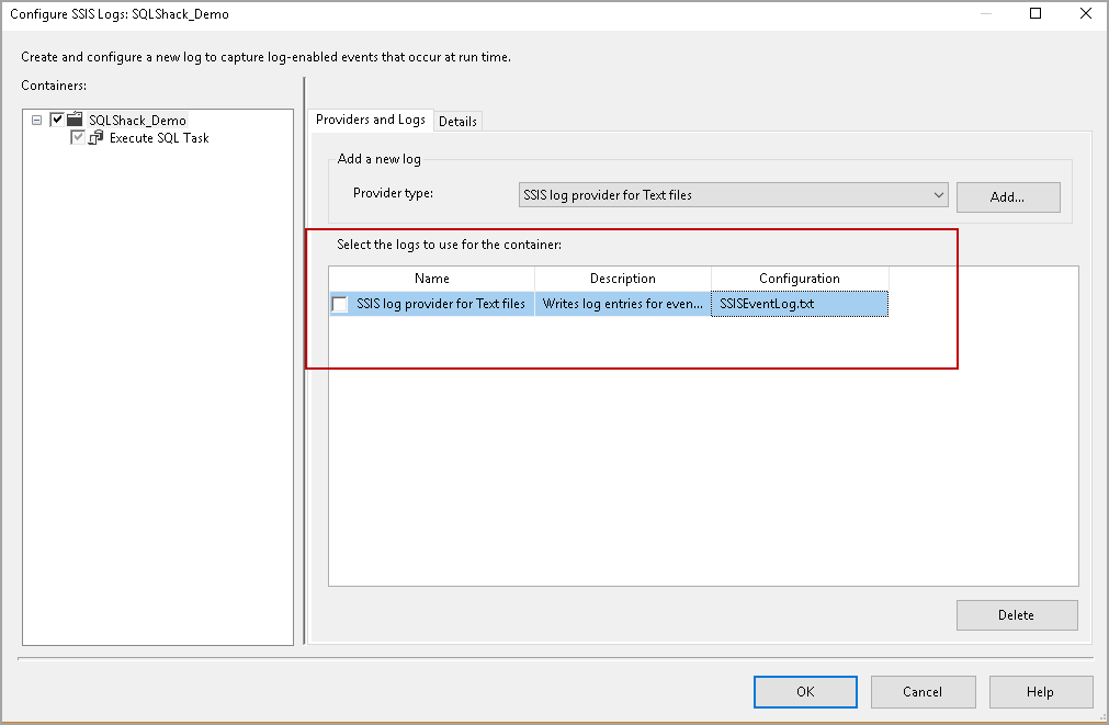 Overview of SSIS Package Logging