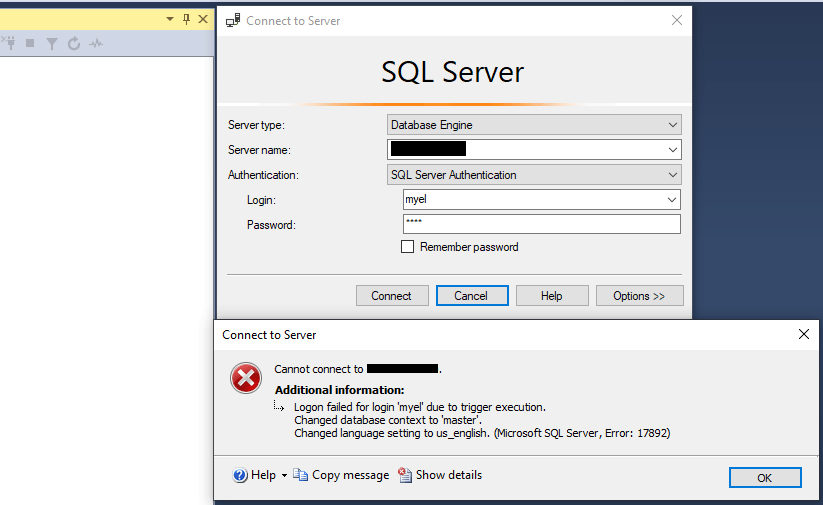 Limit SQL Server Login Authentication scope using a Logon Trigger