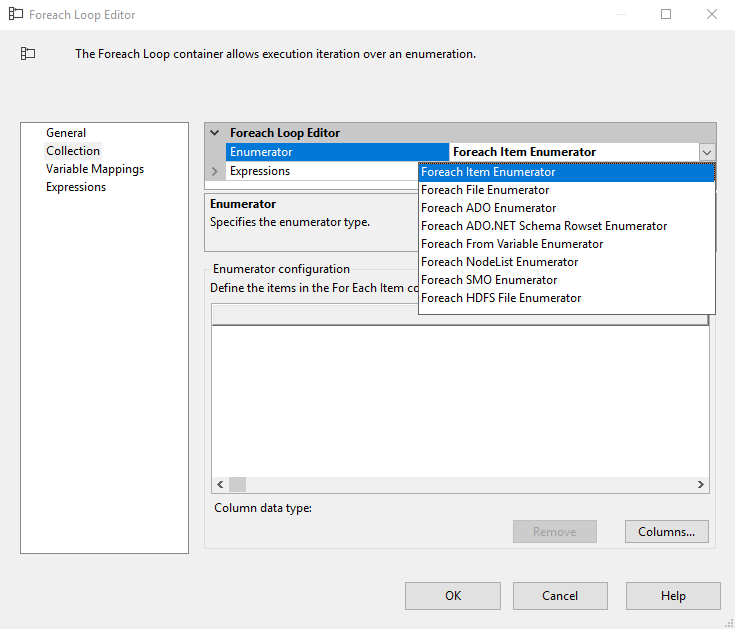 SSIS Foreach Loop vs For Loop Container