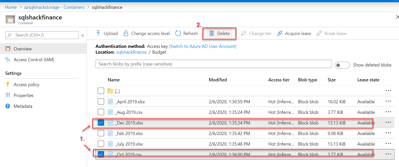 How to recover accidental deletes in Azure Blob Storage
