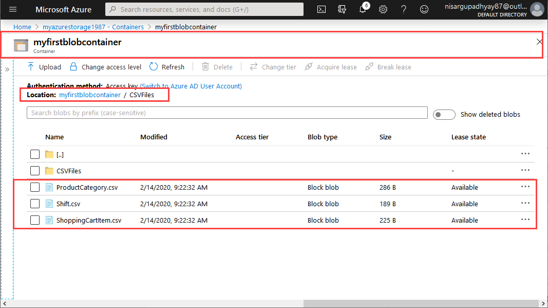 Use AzCopy to upload data to Azure Blob Storage