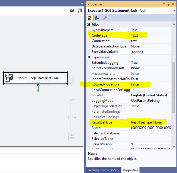 SSIS Execute TSQL Statement Task vs Execute SQL Task