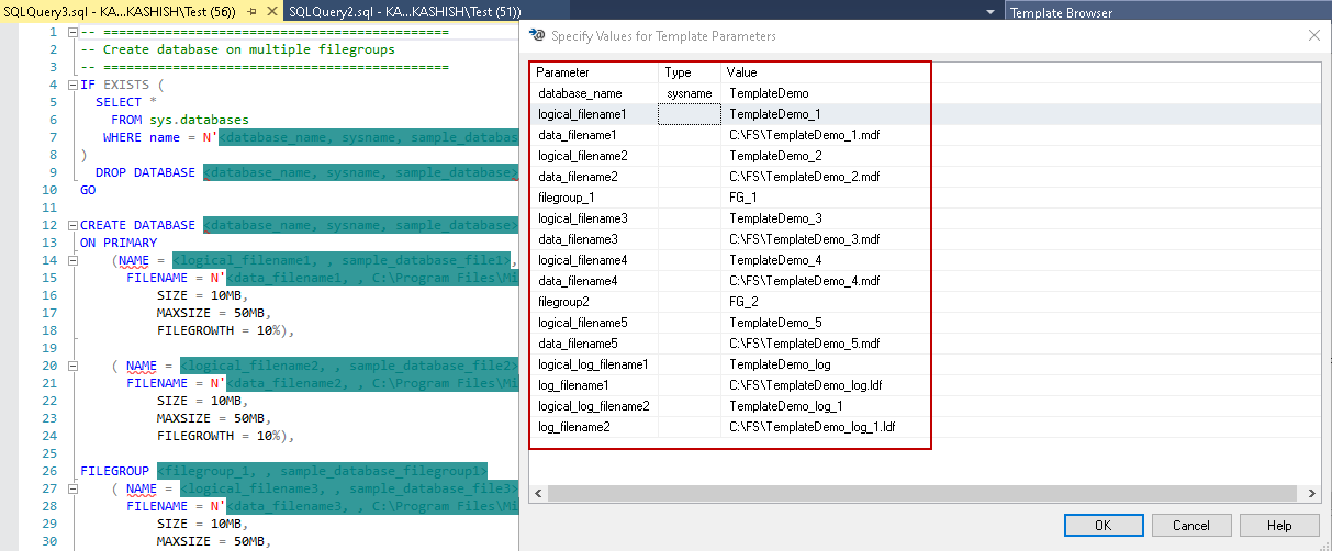 Script templates in SQL Server Management Studio (SSMS)