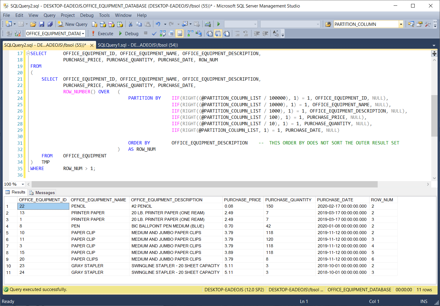 Lever TSQL to dynamically define duplicate SQL Server database table rows