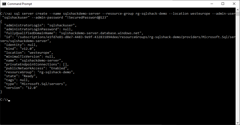 Working with Azure SQL databases using Azure CLI 2.0