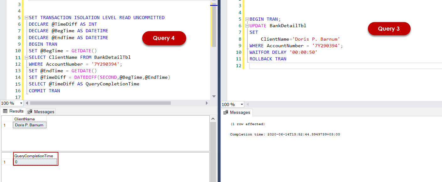 Dirty Reads and the Read Isolation Level