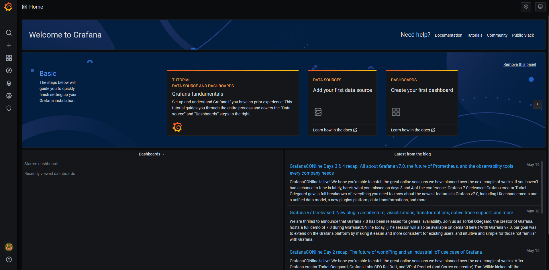 Overview of the Grafana Dashboard with SQL