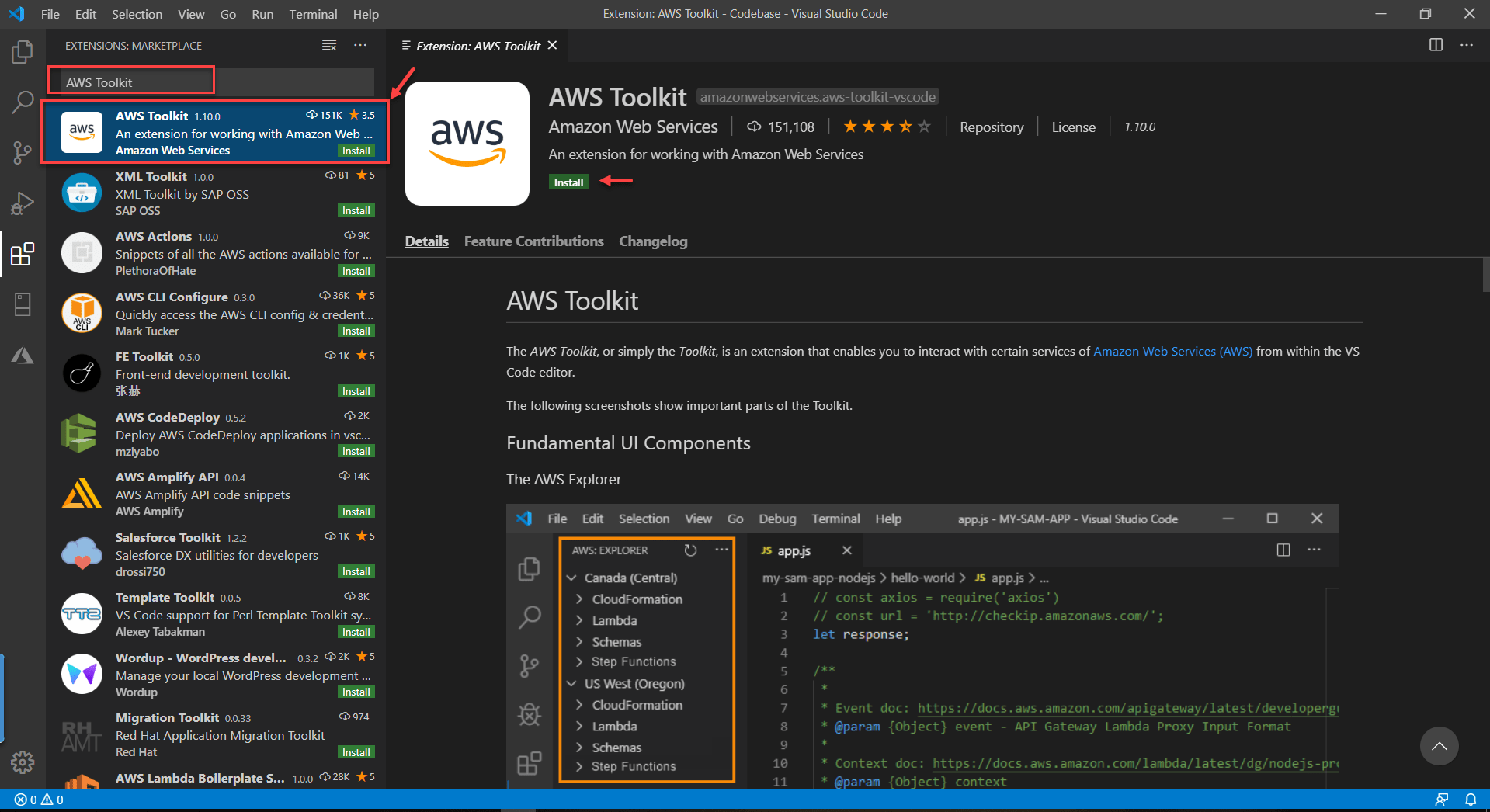 Getting started with AWS Toolkit for Visual Studio Code
