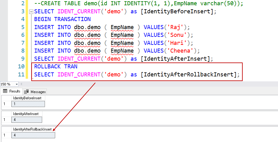 How to rollback using explicit SQL Server transactions