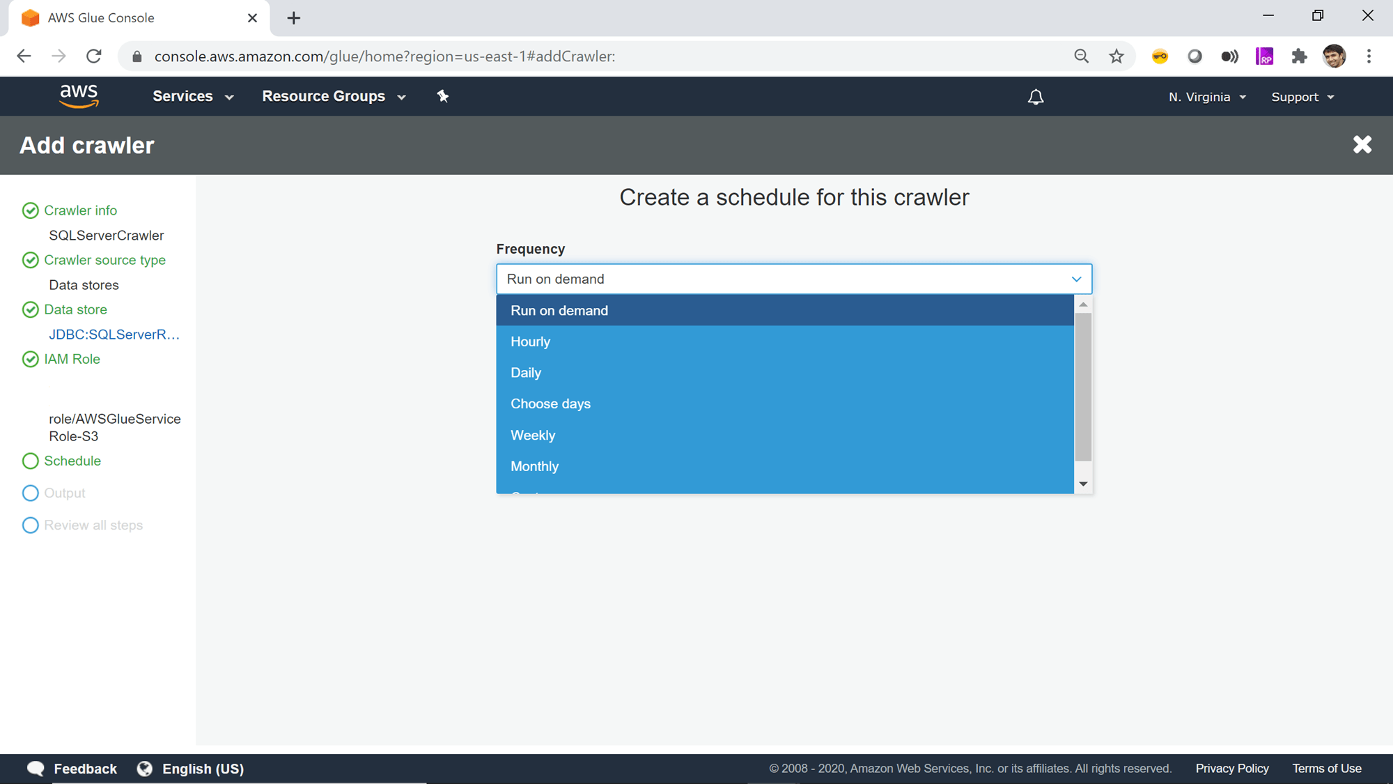 How to catalog AWS RDS SQL Server databases