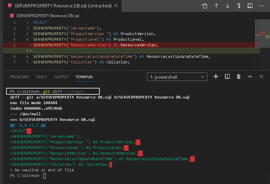 Working with Git components in Azure Data Studio