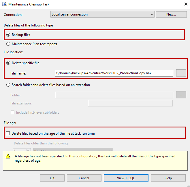 Refresh a SQL Database using the maintenance plan