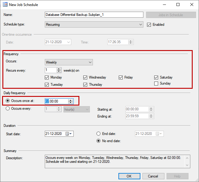 Automate SQL database backups using Maintenance Plans