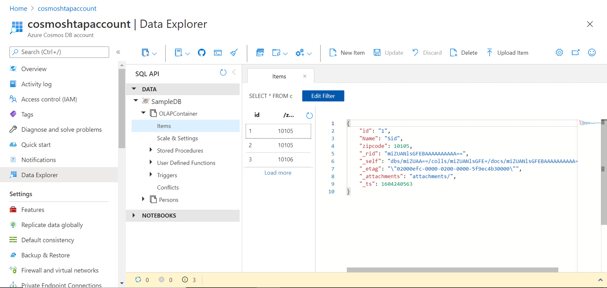 Analyze Azure Cosmos DB data using Azure Synapse Analytics