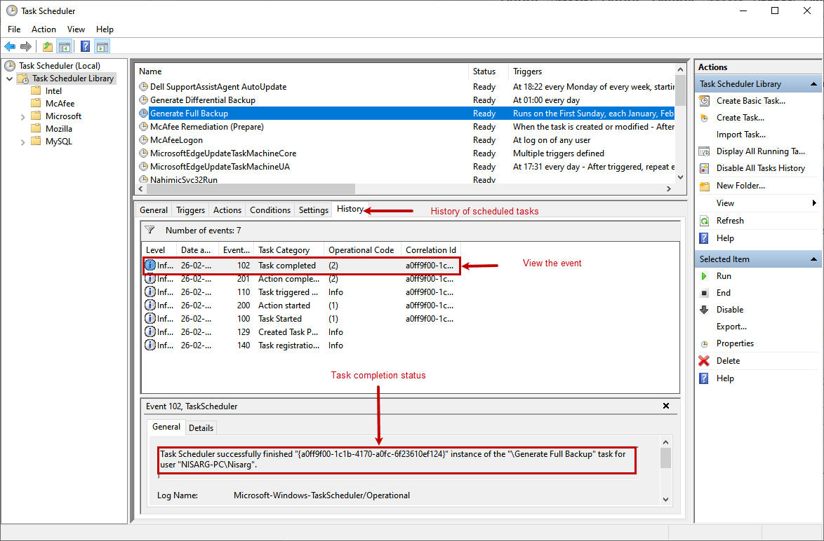 Automate SQL database backups using Windows Task Scheduler
