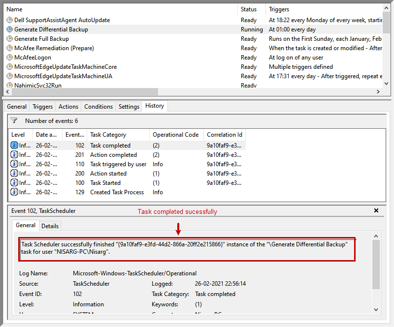 Automate SQL database backups using Windows Task Scheduler