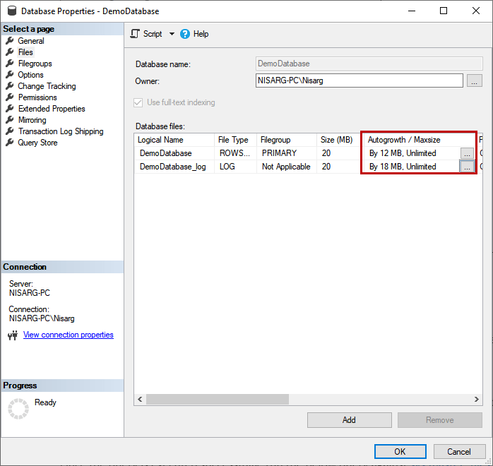 Resolving SQL Server errors The Primary Filegroup is full
