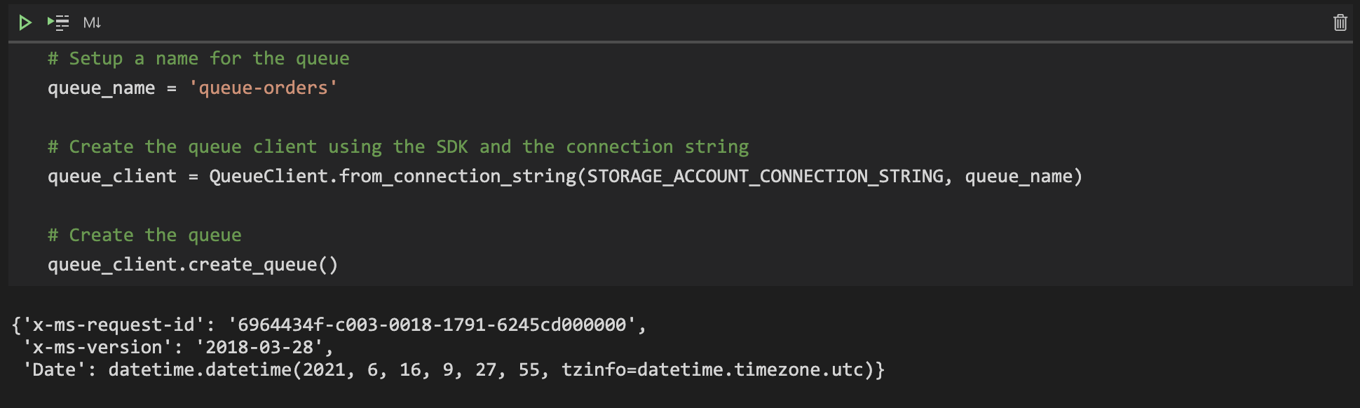 Getting started with the Azure Queue Storage using Python