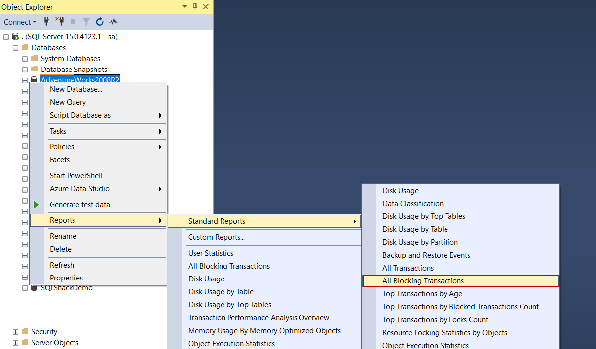 Monitoring SQL Server blocking problems
