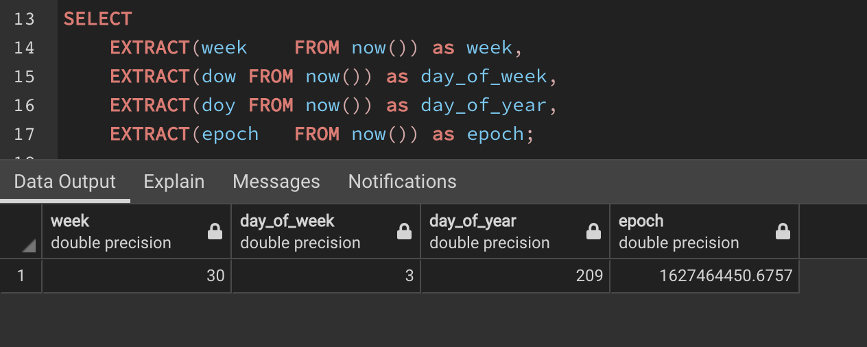 Postgres Table Create Time