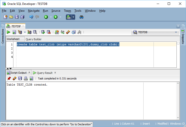 Oracle TO_CLOB function