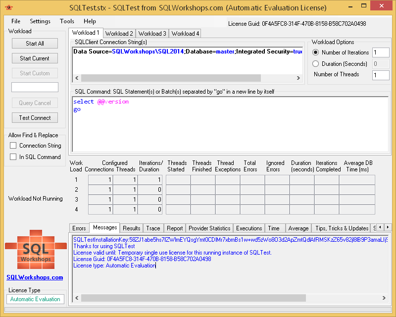SQLTest Tool SQL Server Performance, Load, Stress and Unit Test Tool