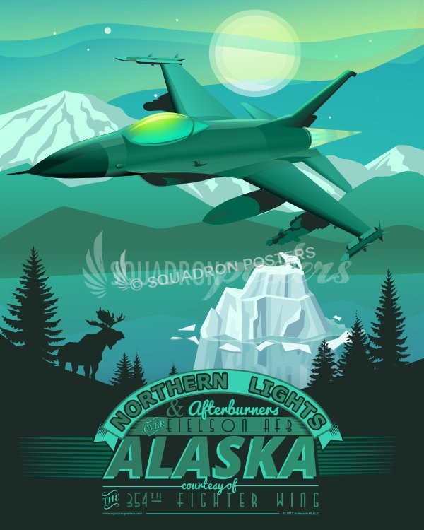 Eielson AFB, Alaska F16 Viper Squadron Posters