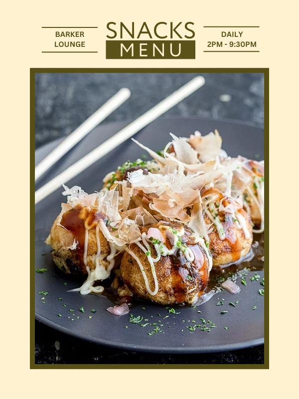 Barker Lounge Snacks Menu