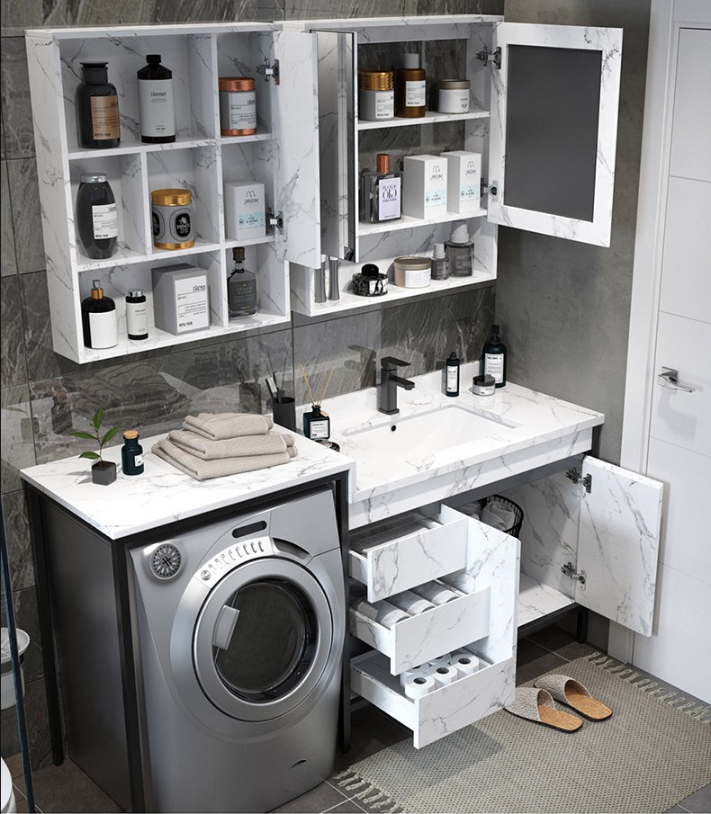 Good quality waterproof bathroom vanity with washing machine