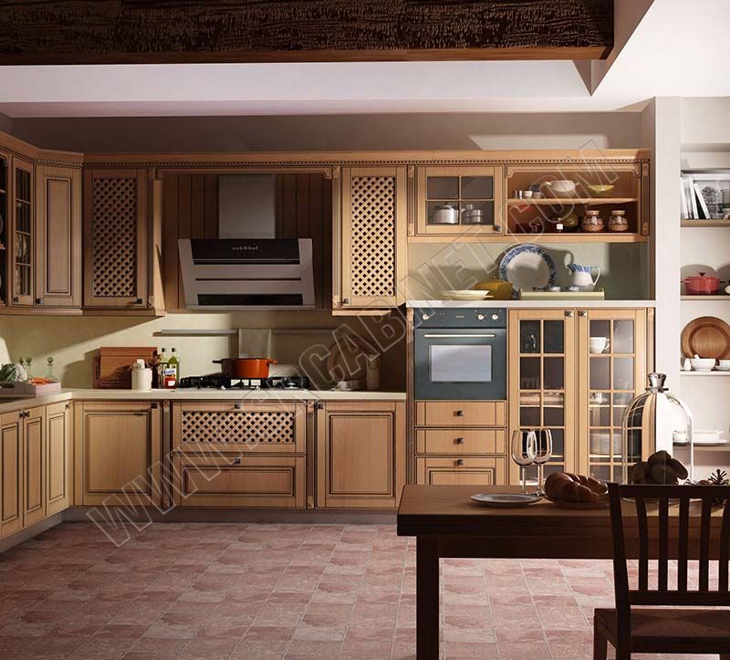 European Style Kitchen Cabinet Doors European Design Kitchen U shape classic style solid wood door