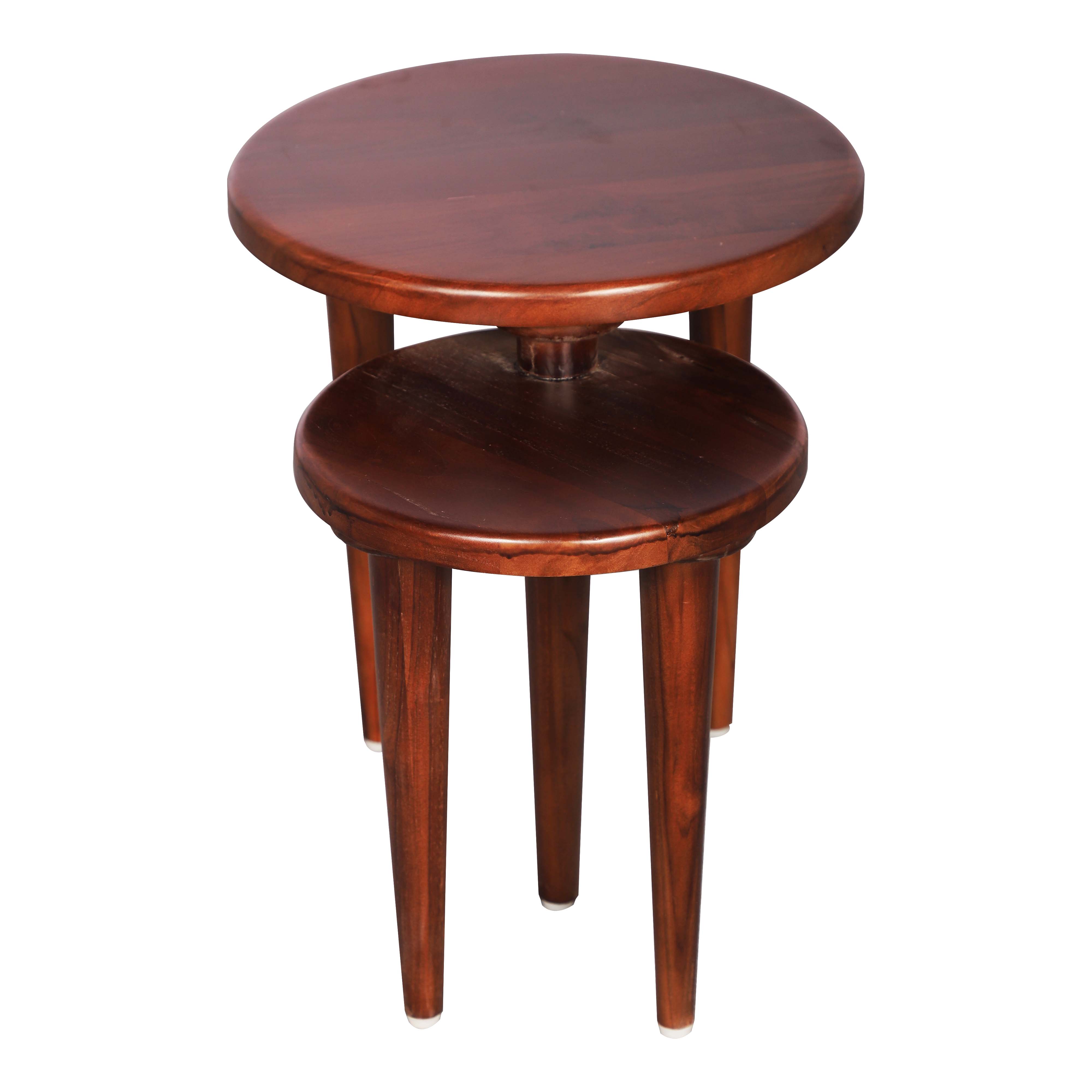 Wooden Modern Home Decor Sagwan Wood Coffee Table Walnut Finish