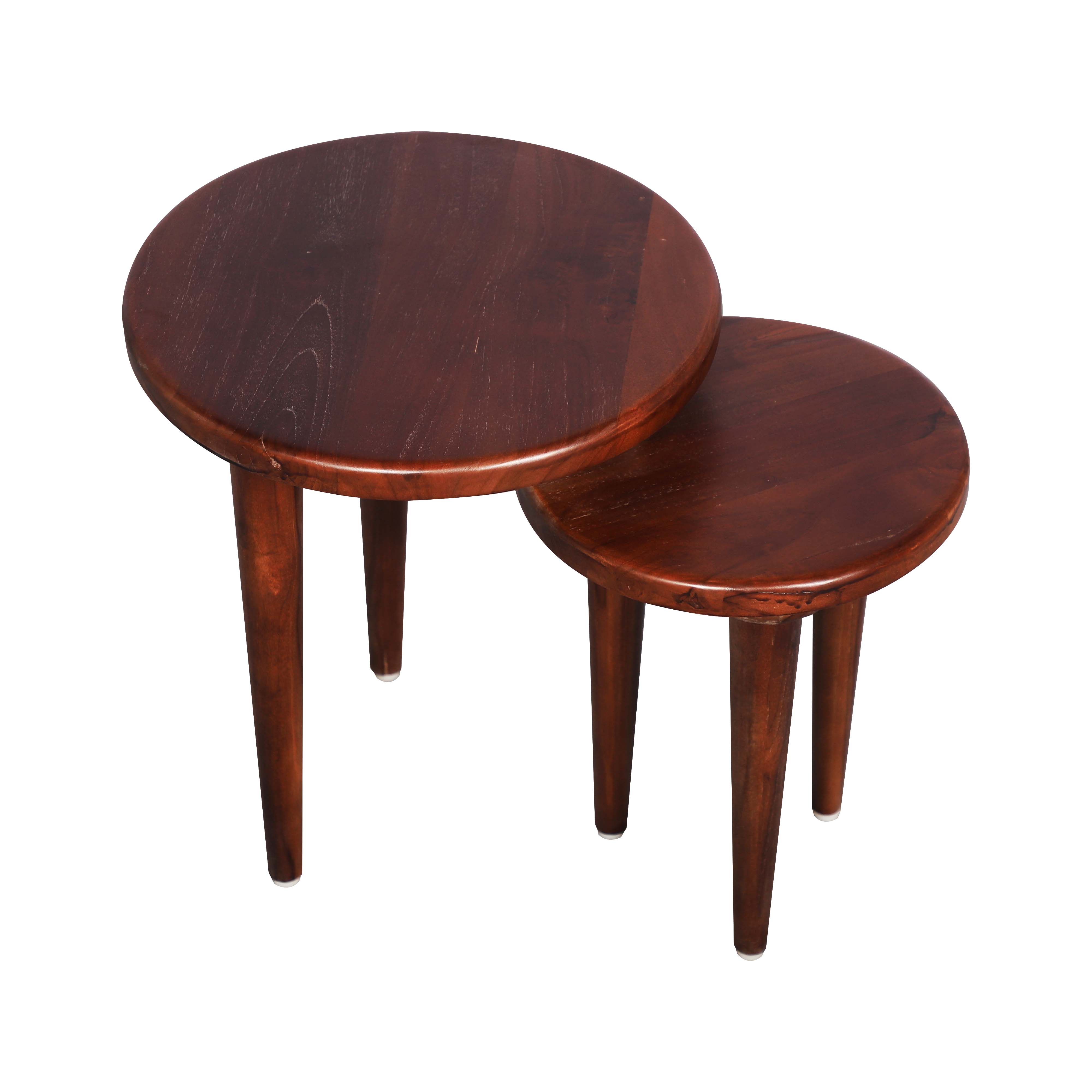 Wooden Modern Home Decor Sagwan Wood Coffee Table Walnut Finish