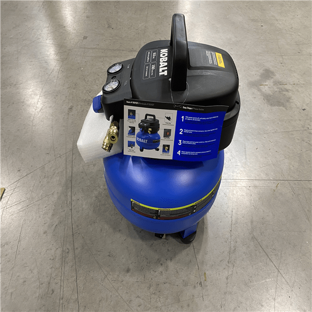 KOBALT 6GAL Portable Pancake Air Compressor Appears in like new condition