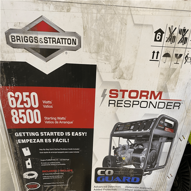 Briggs & Stratton Storm Responder 6,250Watt Gasoline Powered Recoil