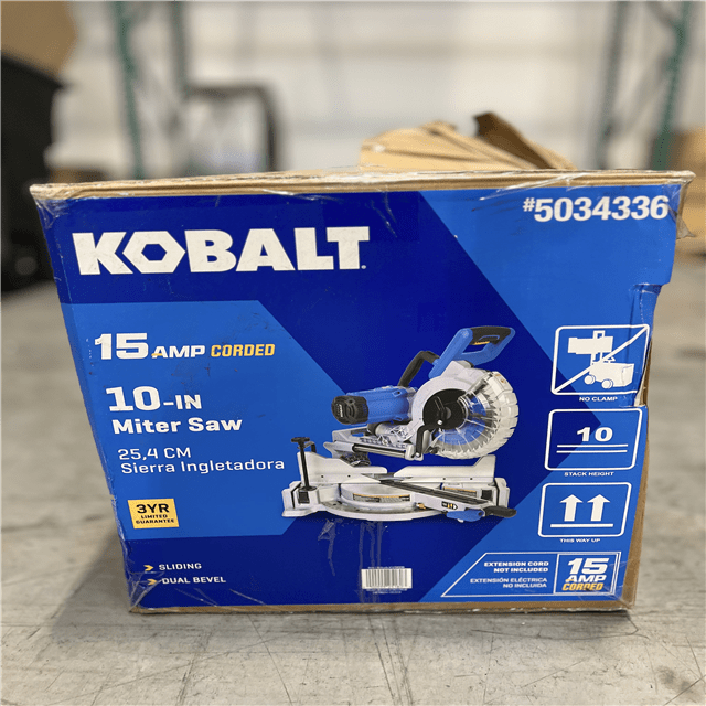Kobalt 10-in 15-Amp Dual Bevel Sliding Compound Corded Miter Saw