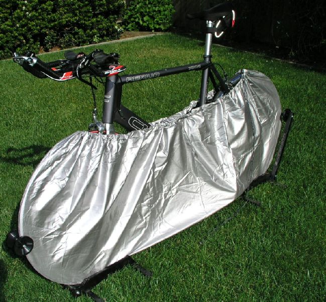 BLACK/Silver bike tub cover bicycle bag heavyduty garage storage tarp