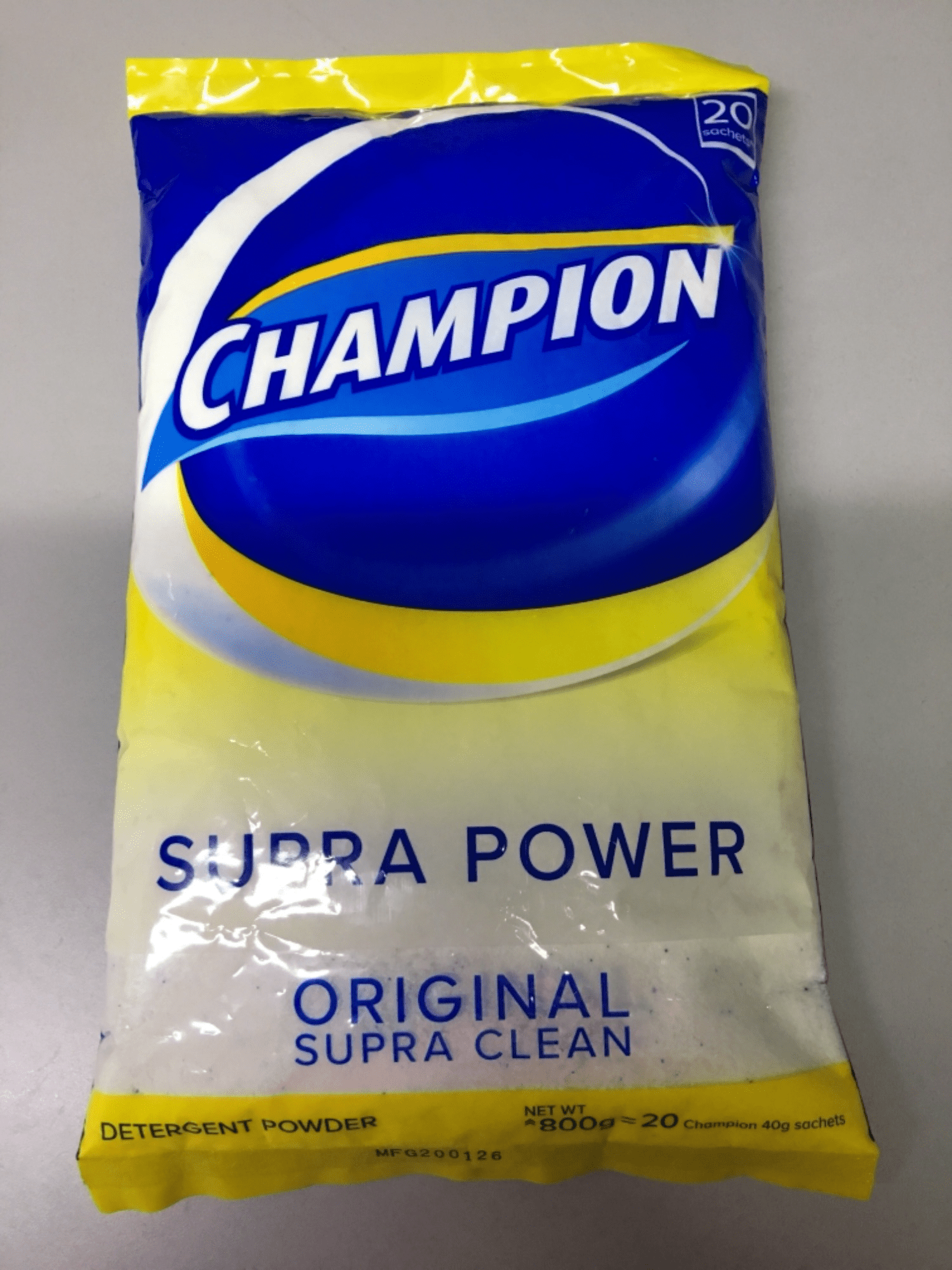 CHAMPION POWDER ORIGINAL SUPRA CLEAN 800G SRS Sulit