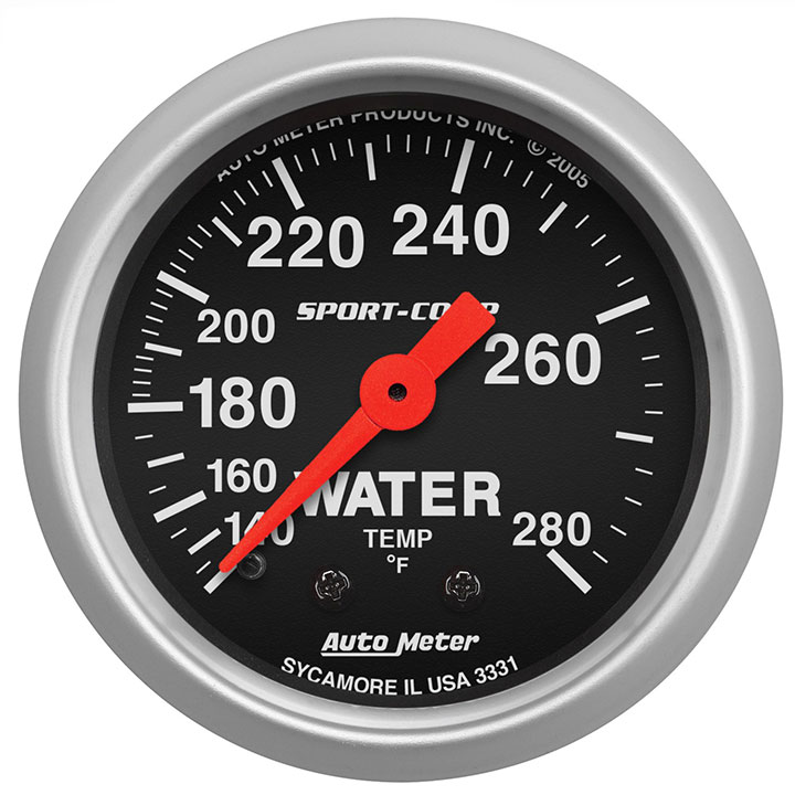 AutoMeter 21/16in. Water Temperature Gauge, 140280F,
