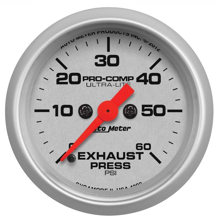AutoMeter 21/16in. Exhaust Pressure Gauge, 060 PSI