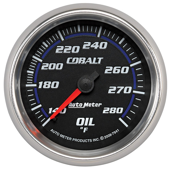 AutoMeter 25/8in. Oil Temperature Gauge, 140280F, Cobalt 7941