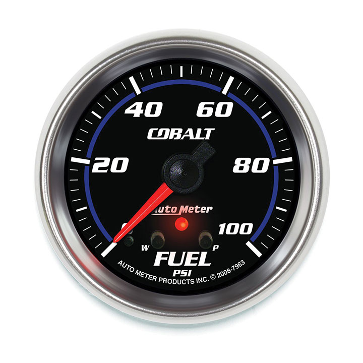 AutoMeter 25/8in. Fuel Pressure Gauge, 0100 PSI, Cobalt