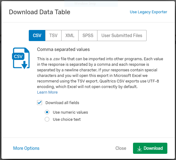 Downloading Data from Qualtrics and Importing it into Stata