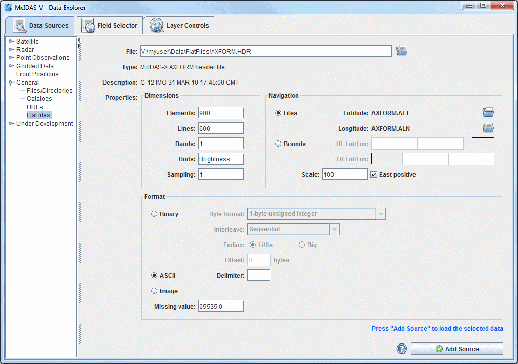 Choosing Flat File Data