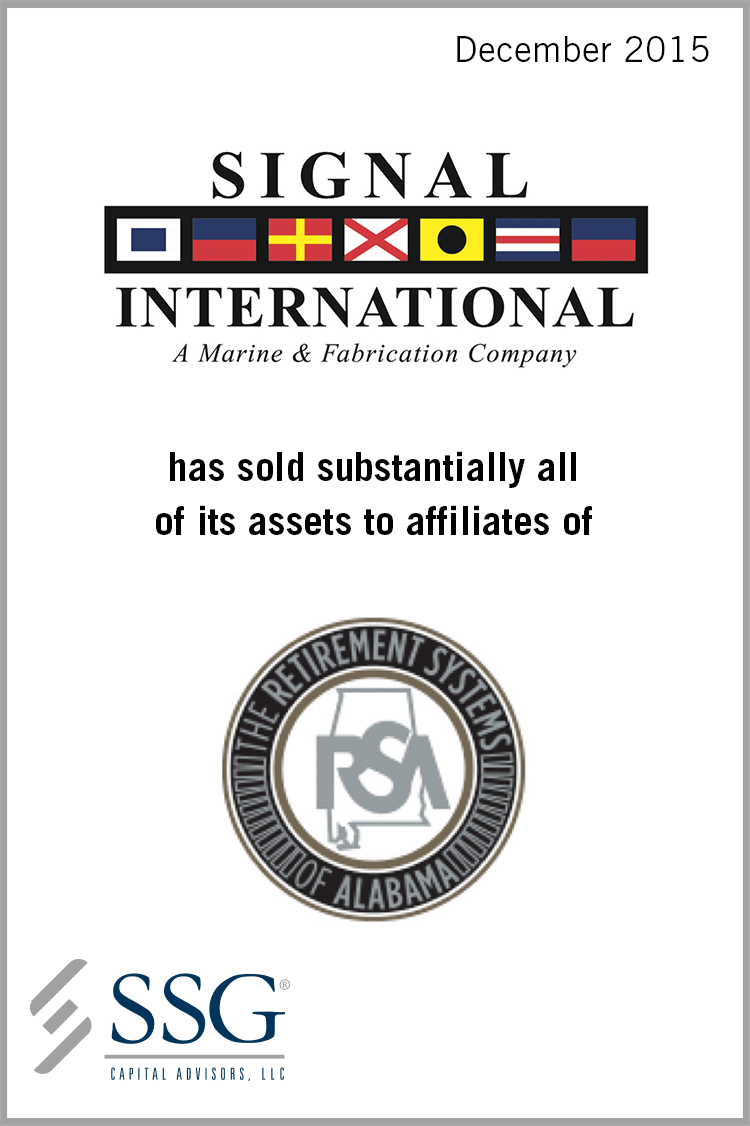 Signal International, Inc. SSG Capital Advisors, LLC