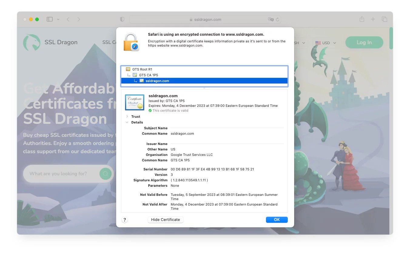 How to Check the SSL Certificate of a site SSL Dragon