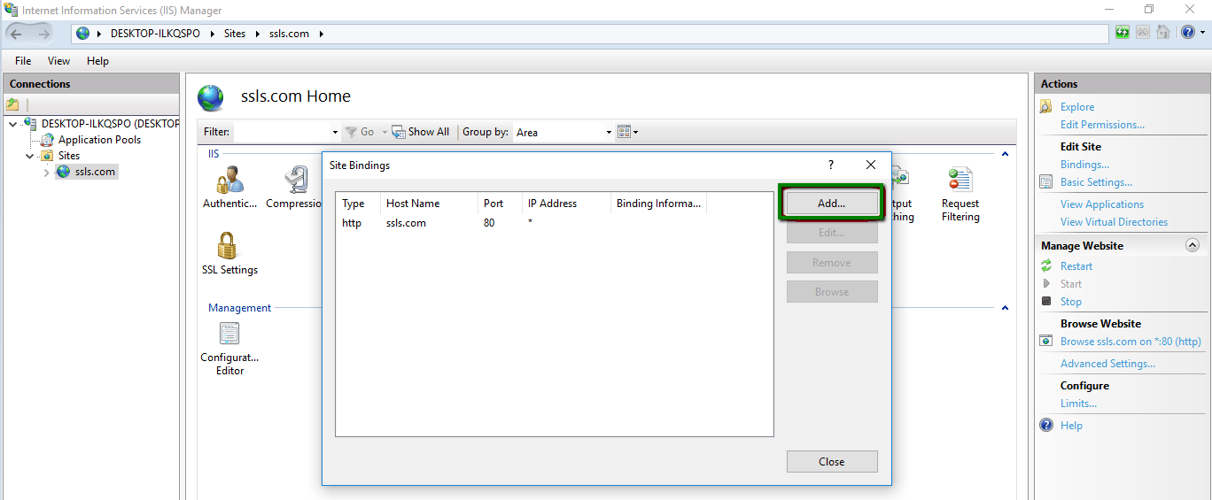How to install an SSL certificate on IIS8 – HelpDesk | SSLs.com