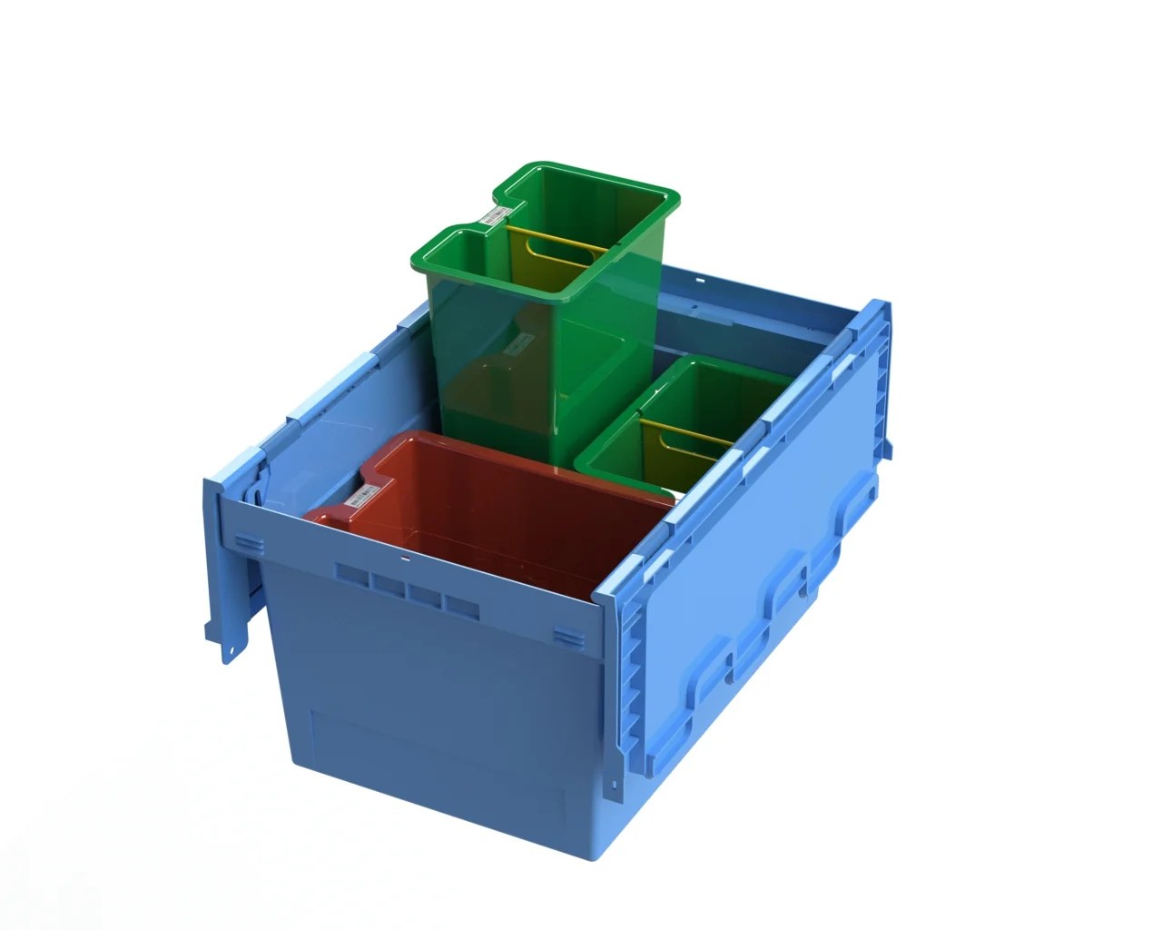 Insert Tubs Store 8 SKUs in a single tote with the S&S Plastics