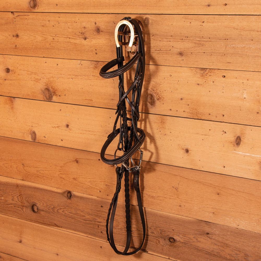 Berlin Brass & Wood Fancy Horseshoe Bridle Hanger Schneiders Saddlery