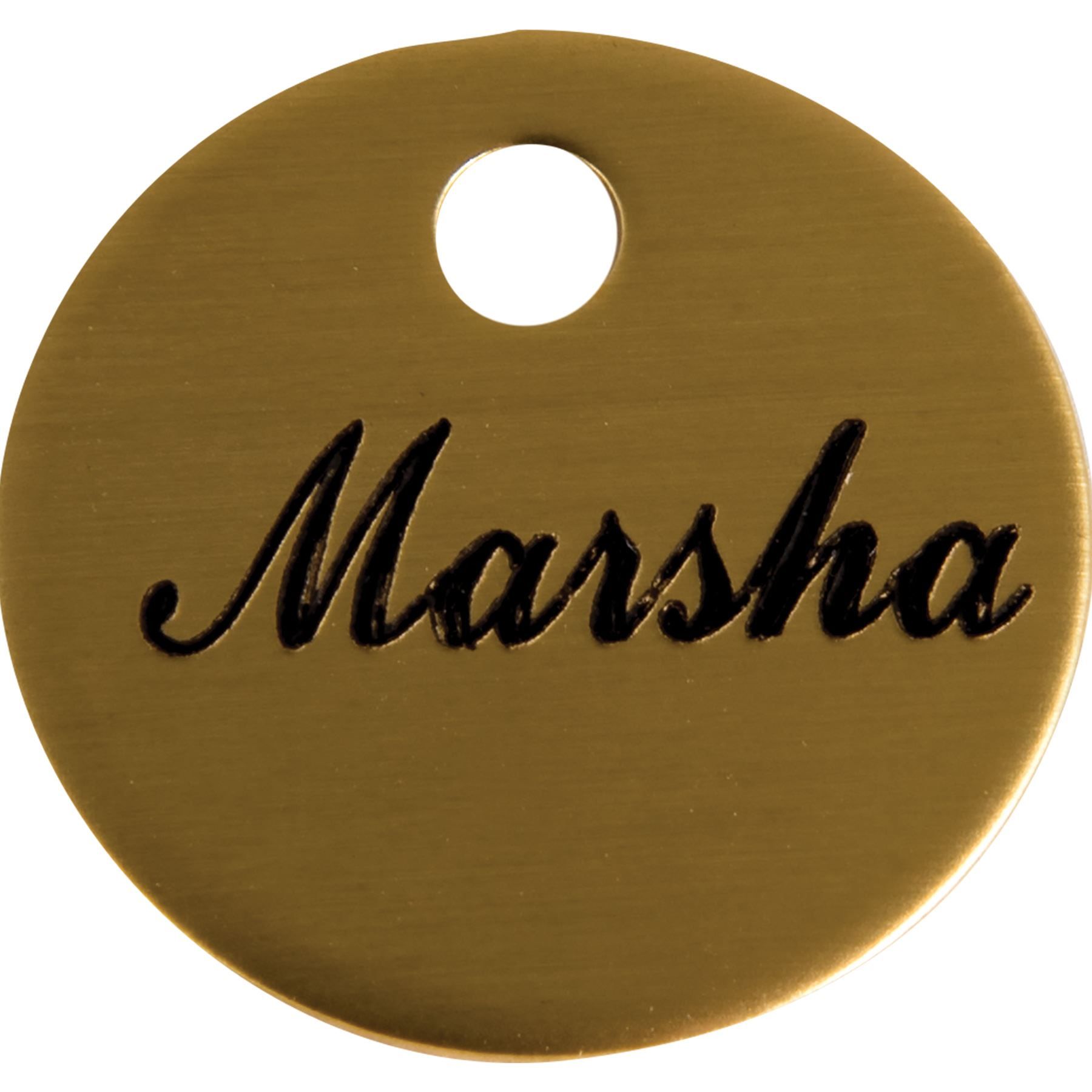 Brass Bridle & Halter Name Tag 3/4" disc Schneiders Saddlery