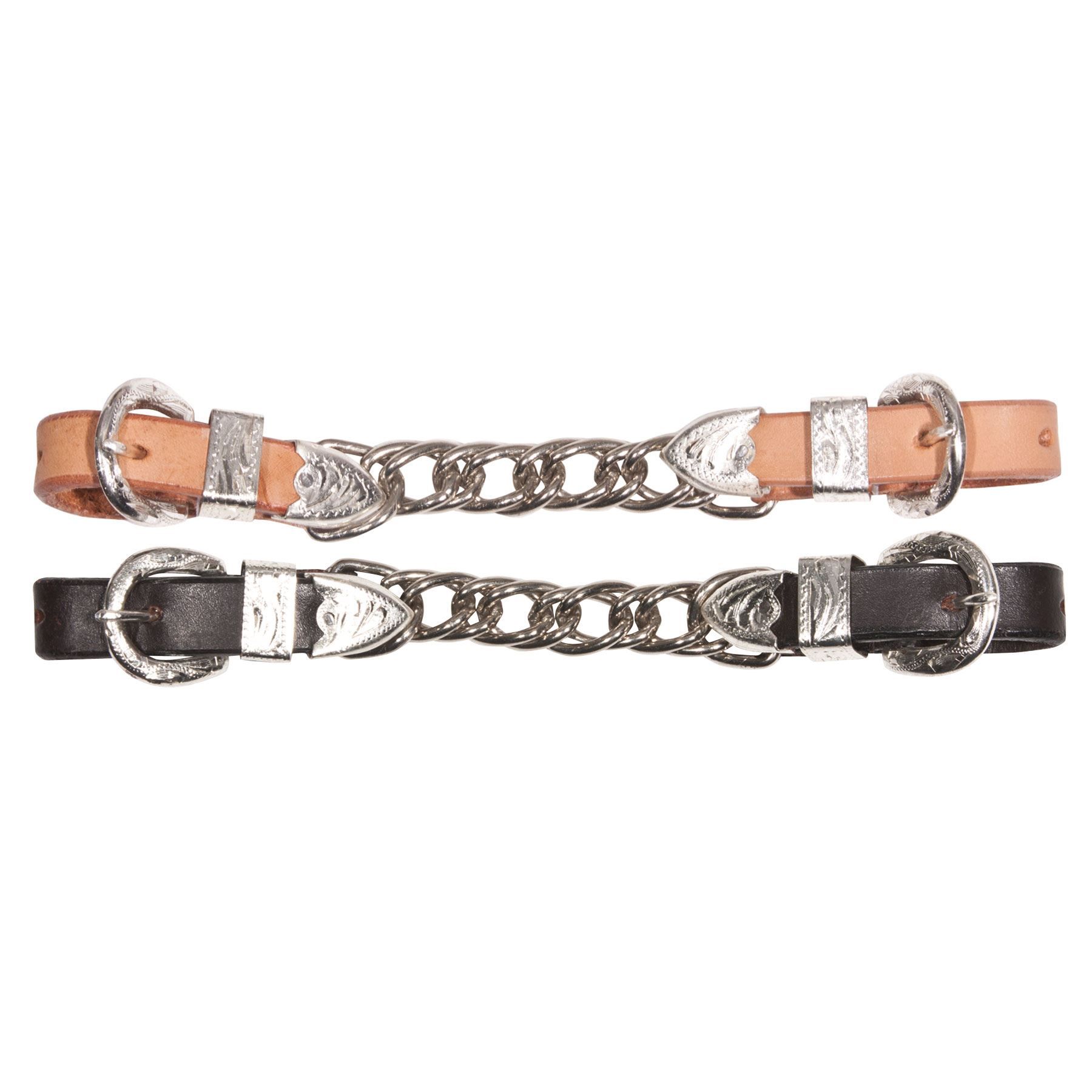 Double S Curb Chain with Silver Plate Buckle Schneiders Saddlery